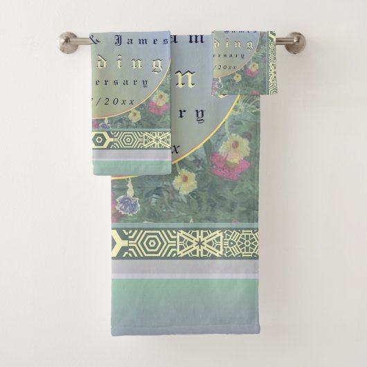 4. Hochzeitsfeier Blumenhandtuch Badhandtuch Set (Insitu)