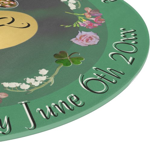 4. Hochzeitstag Frucht florale Schneidebrett (Ecke)