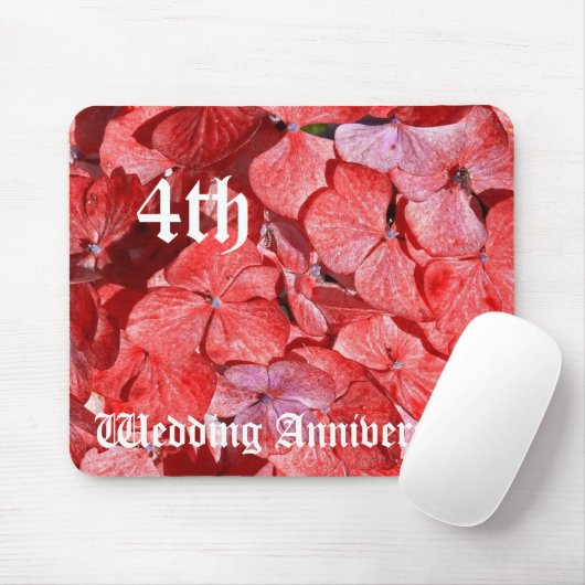 4. Hochzeitstag - Hydranga Mousepad (Mit Mouse)