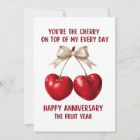 4. Hochzeitstag-Karte, Obst-Hochzeitstag-Karte,