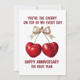4. Hochzeitstag-Karte, Obst-Hochzeitstag-Karte,  Feiertagskarte
