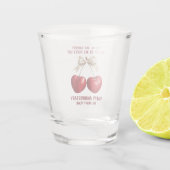 4. Hochzeitstag-Karte, Obst-Jubiläums-Ornament Schnapsglas (Rückseite)