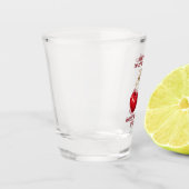 4. Hochzeitstag-Karte, Obst-Jubiläums-Ornament Schnapsglas (Links)