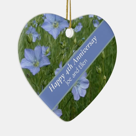 4. Hochzeitstag Keramik Ornament (Rechts)