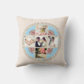 4. Hochzeitstag Linen & Topaz 5 Foto Kissen (Rückseite)