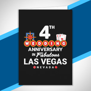 4. Hochzeitstag Paar Las Vegas Reise Karte
