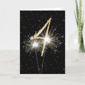 4. Hochzeitstag Sparkler Karte (Vorderseite)