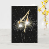 4. Hochzeitstag Sparkler Karte (Gelbe Blume)