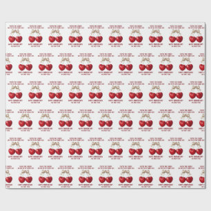 4. Hochzeitstagskarte, Obst-Jubiläums-Ornament Geschenkpapier