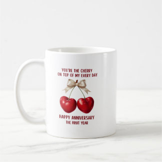 4. Hochzeitstagskarte, Obst-Jubiläums-Ornament Kaffeetasse