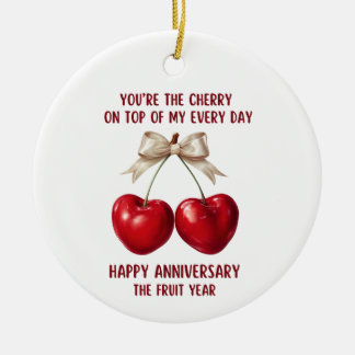 4. Hochzeitstagskarte, Obst-Jubiläums-Ornament Keramik Ornament