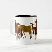 4-HORSES ZWEIFARBIGE TASSE (Vorderseite Links)