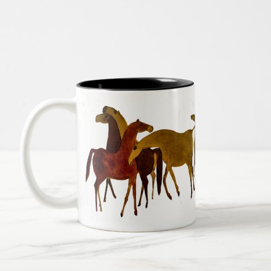 4-HORSES ZWEIFARBIGE TASSE (Links)