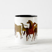 4-HORSES ZWEIFARBIGE TASSE (Mittel)