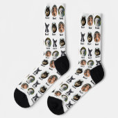 4 Hunde, 4 Namen, Hunde Foto - Personalisiert weiß Socken (Linkes Detail)