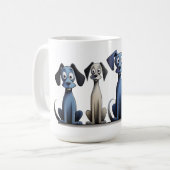 4 Hunde Tasse (Vorderseite Links)