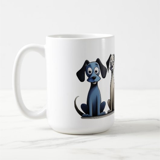 4 Hunde Tasse (Links)