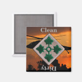 4. ID Infanterieabteilung vietnam iraq war vets Magnet (Vorderseite/Rückseite)
