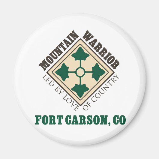 4. ID Mountain Warrior Fort Carson Magnet (Vorne)