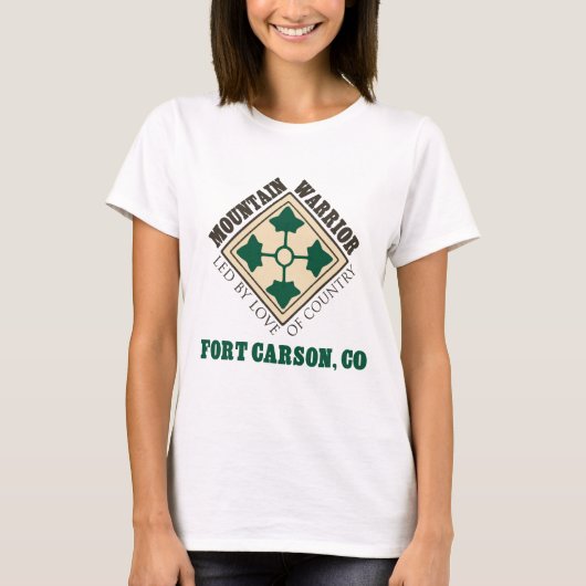 4. Identifikations-GebirgsKrieger Fort Carson T-Shirt (Vorderseite)