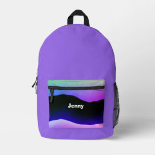 4 Ihre Reisen Uni Varsity School Rustic Lila Bedruckter Rucksack