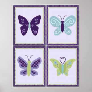 4 in 1 Set Schöner Schmetterling 8x10 Zoll Poster