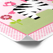 4 in 1 Sunny Safari 8x10 inch Kinderzimmer Art/Pos Poster (Ecke)