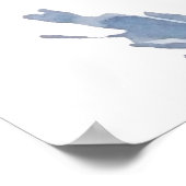 4 indigofarbene abstrakte Kronleuchter Poster (Ecke)