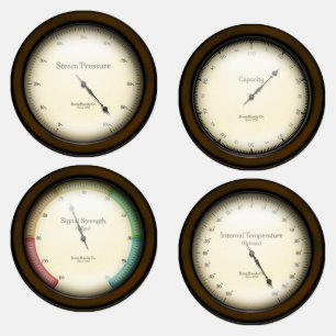 4 industrielle Meter Steampunk Cosplay & Decoratio Etiketten