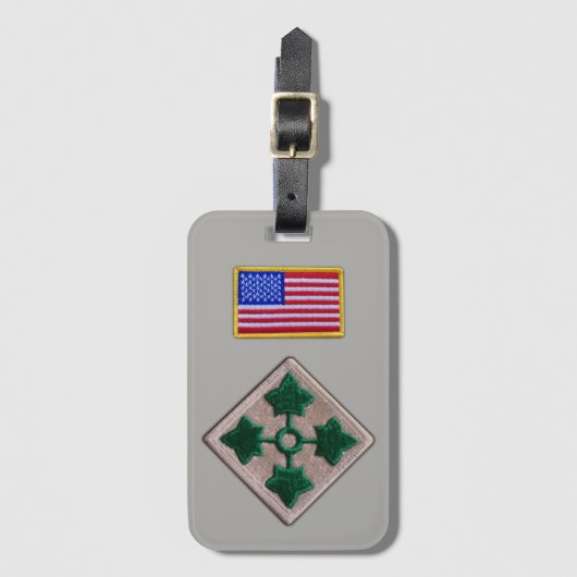 4. Inf. Abteilung Infanterie Veteranen Gepäckanhänger (Vorderseite Vertikal)