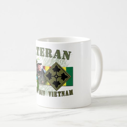 4. Inf Div.-Vietnam (w/CIB) Kaffeetasse (VorderseiteRechts)