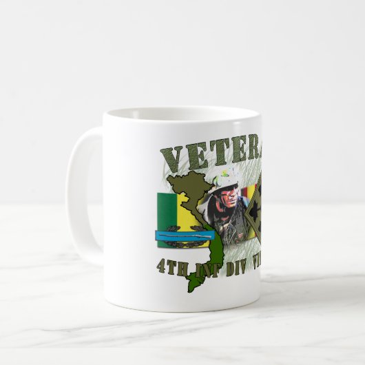 4. Inf Div.-Vietnam (w/CIB) Kaffeetasse (Vorderseite Links)