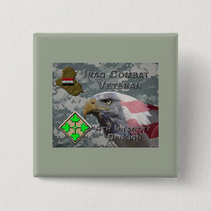 4. Infanterie Div Irak Combat Veteran Button