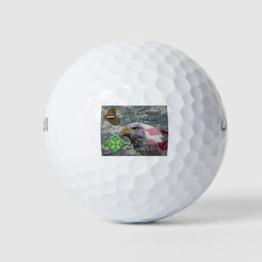 4. Infanterie Div Irak Combat Veteran Golfball (Vorderseite)