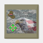 4. Infanterie Div Irak Combat Veteran Magnet (Vorne)