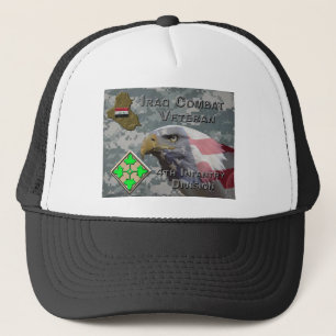 4. Infanterie Div Irak Kampf Veteran Truckerkappe