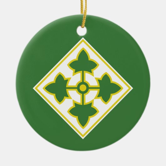 4. Infanterie-Division-Abzeichen Keramik Ornament (Vorne)