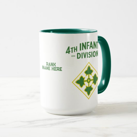 4. Infanterie-Division individuell anpassbar Tasse (VorderseiteRechts)