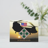 4. Infanterie Fort Carson Veterans Veteranen Patch Postkarte (Stehend Vorderseite)