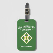 4. Infanterie "Ivy" Division anpassbar Gepäckanhänger (Vorderseite Vertikal)