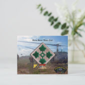 4. Infanterie vietnam Krieg Tierpflaster Postkarte (Stehend Vorderseite)