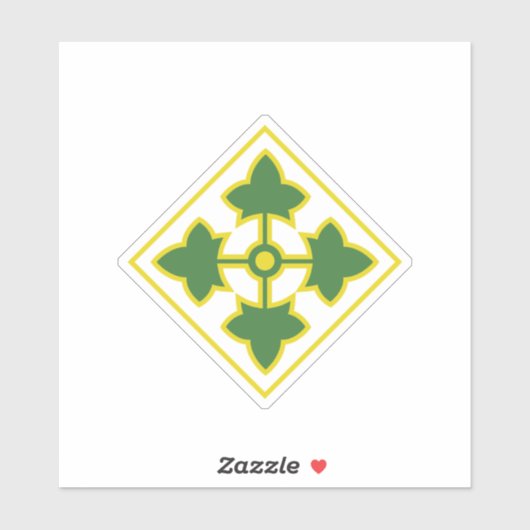 4. Infanterieabteilung Abzeichen Aufkleber (Blatt)