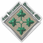 4. Infanterieabteilung Car Vinyl Aufkleber (Vorderseite)