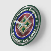 4. Infanterieabteilung Keepake Runde Wanduhr (Winkel)