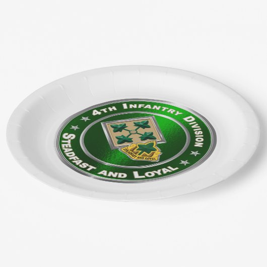 4. Infanterieabteilung Pappteller (Schrägansicht)