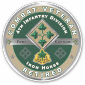 4. Infanterieabteilung Ruheddin Veteran Car Aufkleber (Vorderseite)