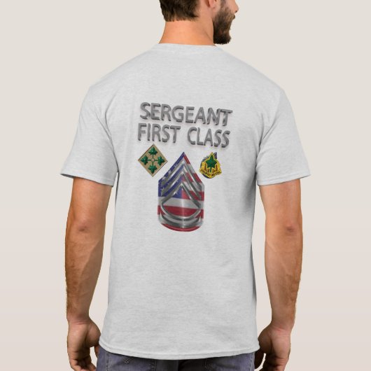 4. Infanterieabteilung Sergeant First Class T-Shirt (Rückseite)