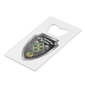 4. Infanterieabteilung "Steadfast and Loyal" Gesch Geldbeutel Flaschenöffner (Rückseite Schrägansicht)