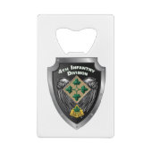 4. Infanterieabteilung "Steadfast and Loyal" Gesch Geldbeutel Flaschenöffner (Rückseite)