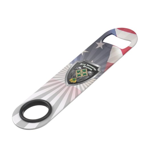 4. Infanterieabteilung "Steadfast and Loyal" Speed Flaschenöffner (Vorderseite Schrägansicht)